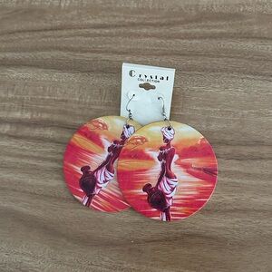 CRYSTAL COLLECTION - AFRICAN QUEEN WOMAN FASHION EARRINGS